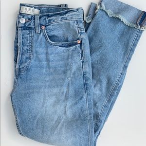 FREEPEOPLE light denim washed boyfriend jeans